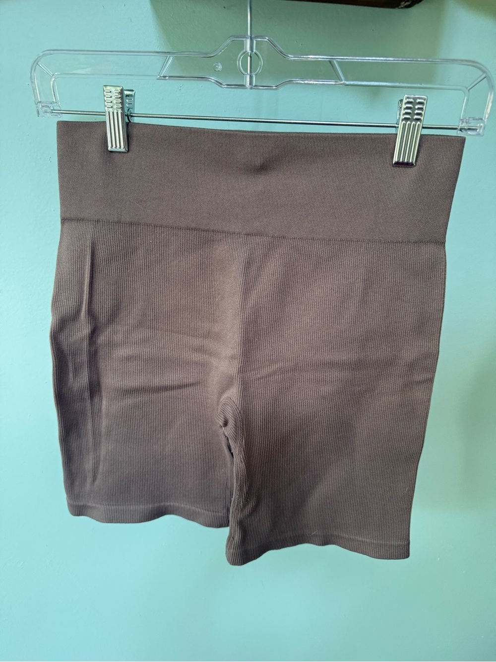 Gilly Hicks Brownish/ Purple Ribbed Seamless Cycling Biker Shorts Size Medium